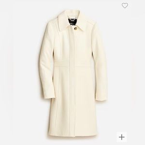 COPY - Used like new topcoat in Italian double-cloth wool blend in vintage white